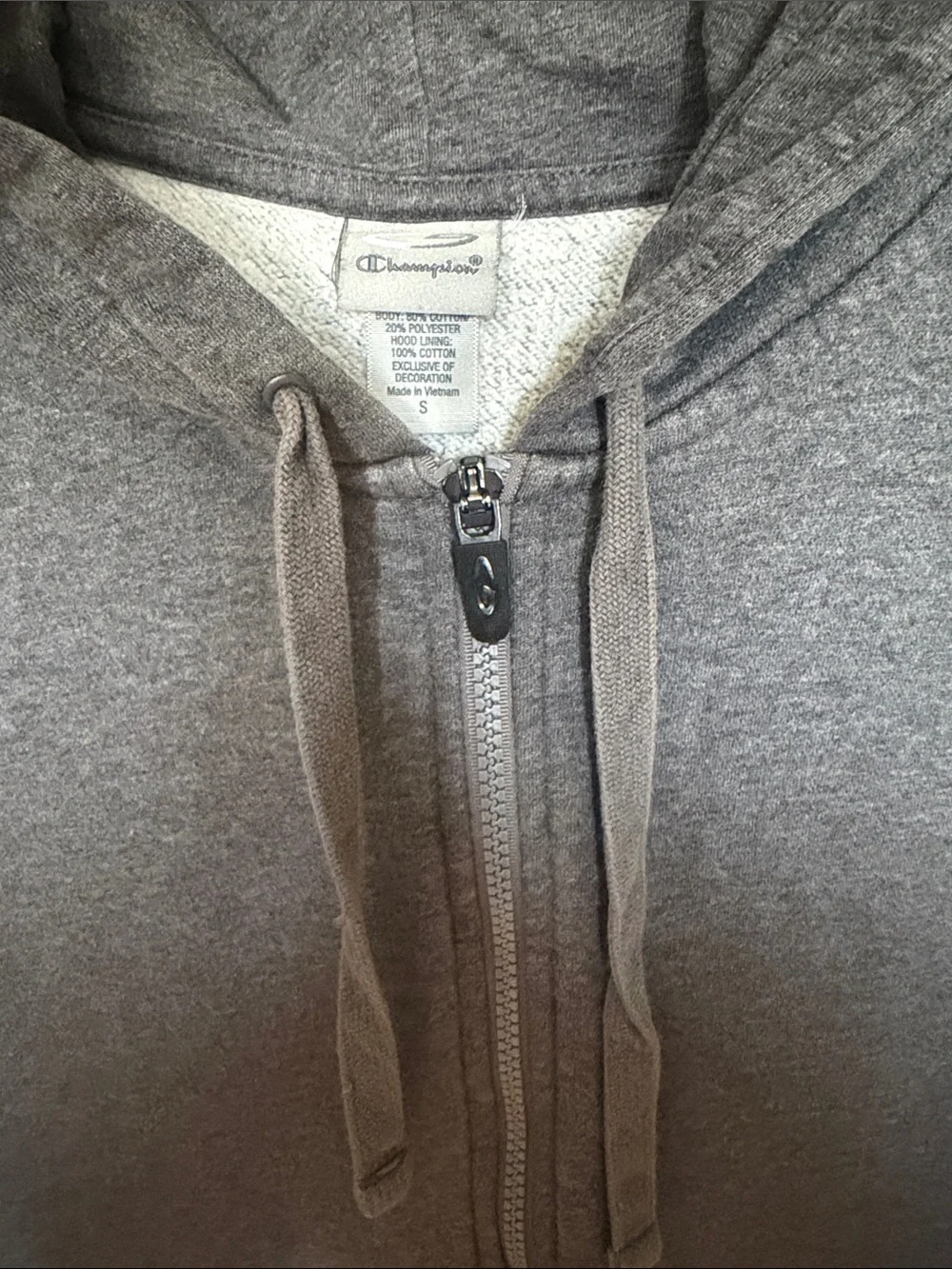 Champion Men's Heather Gray Full-Zip Hoodie